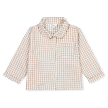 Classic Pyjamas, Beige Gingham, Lalaby