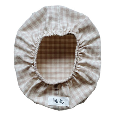 Wet Wipe Cover, Beige Gingham, Lalaby