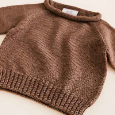 Baby Sweater Georgette, Mocha, Hvid
