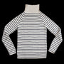Rib Sweater Stribet, Ivory/Navy, Esencia Voksen