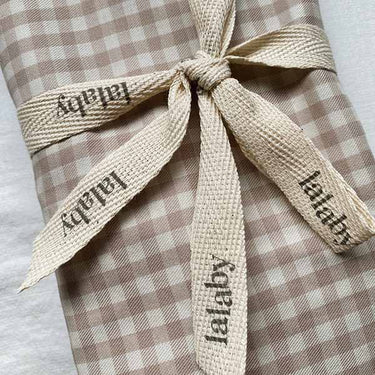 Changing Mat Cover, Beige Gingham, Lalaby