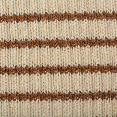 Rib Sweater Stribet, Ivory/Camel, Esencia Voksen