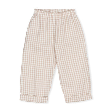 Classic Pyjamas, Beige Gingham, Lalaby