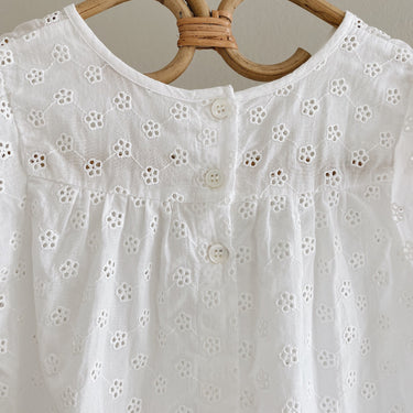Daisy Top, Broderie Anglaise, Hvid, Lalaby