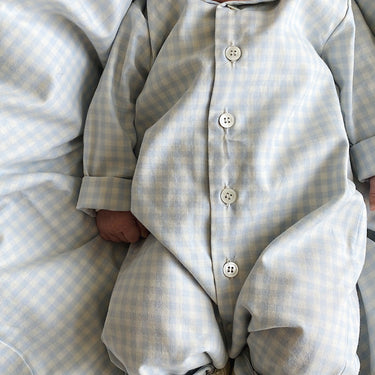 Classic Baby Suit, Blue Gingham, Lalaby