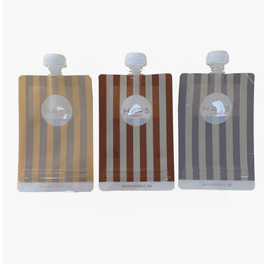 Smoothie Bags 3 Pak, Stripe Warm, Haps Nordic