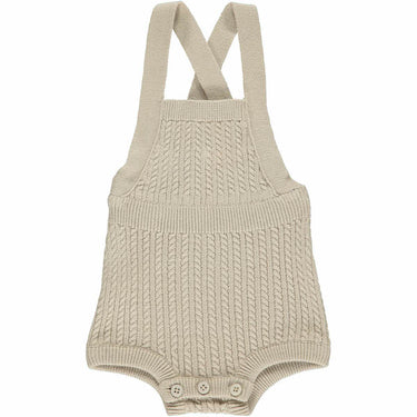 Knit Cable Romper, Feather, Müsli