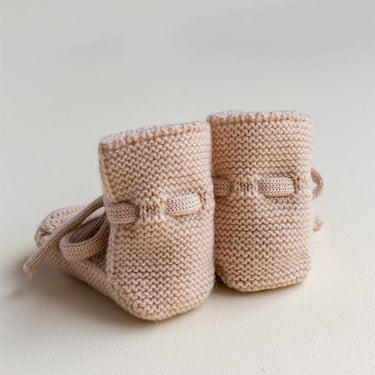 Booties, Apricot, hvid